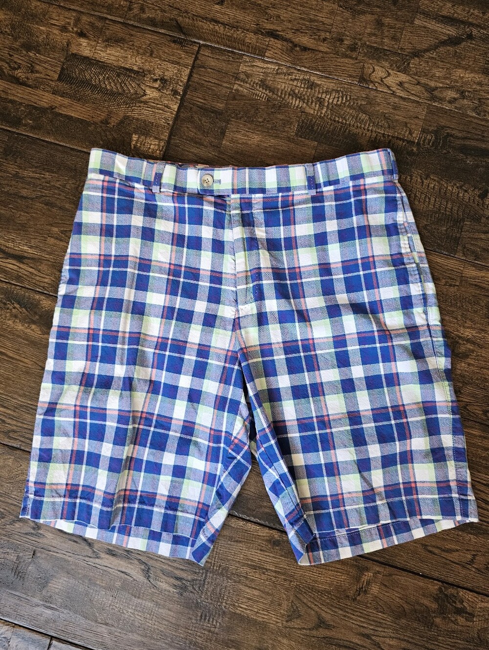 PETER MILLAR PLAID MENS SHORTS SIZE 34